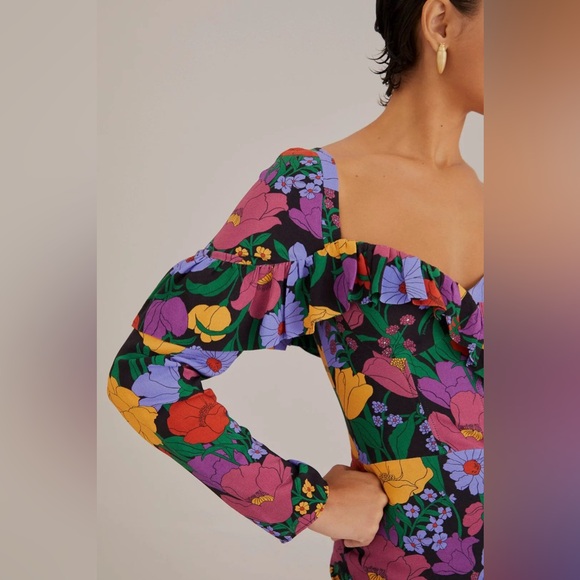 Farm Rio Black Bucolic Mini Dress - Picture 5 of 13